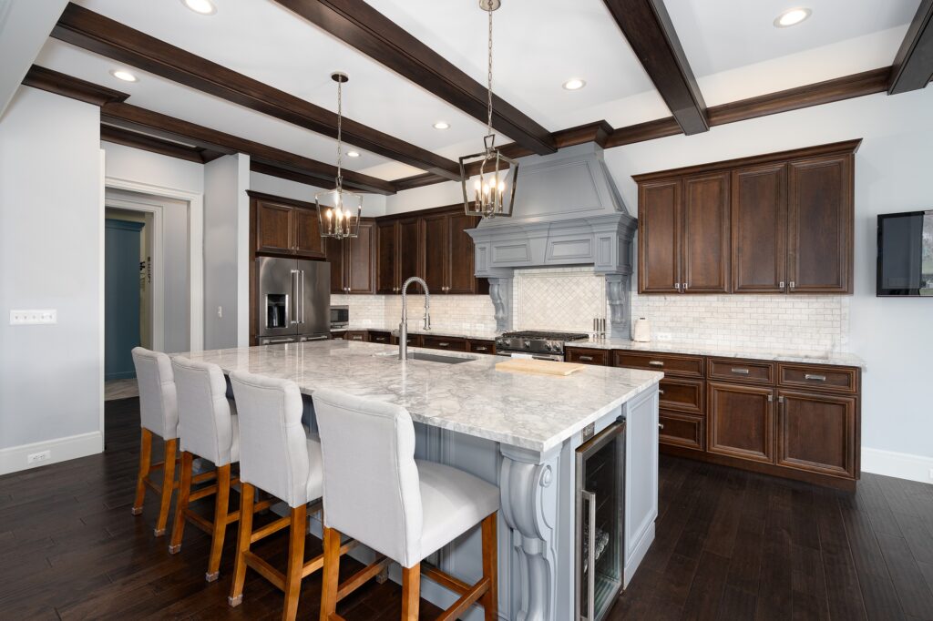 Kitchen has been remodeled with new cabinets and new appliances